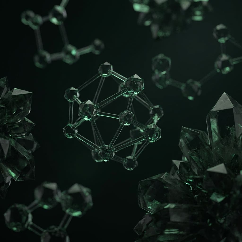 Kristallstruktur — Symbol für Mineralstoffe