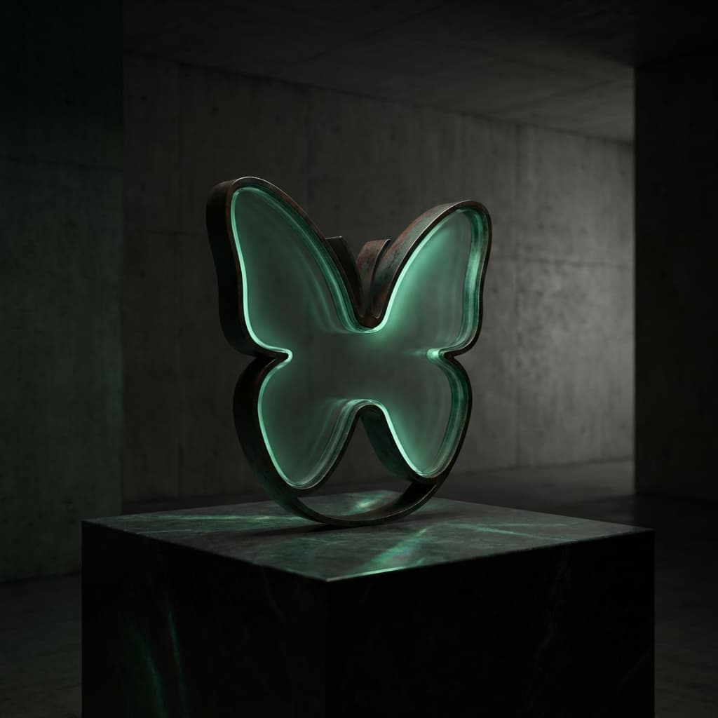 Schmetterling-Silhouette — Symbol für Schilddrüse